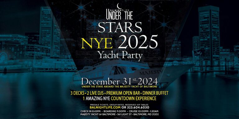 Baltimore Under the Stars New Year's Eve Yacht Party 2025